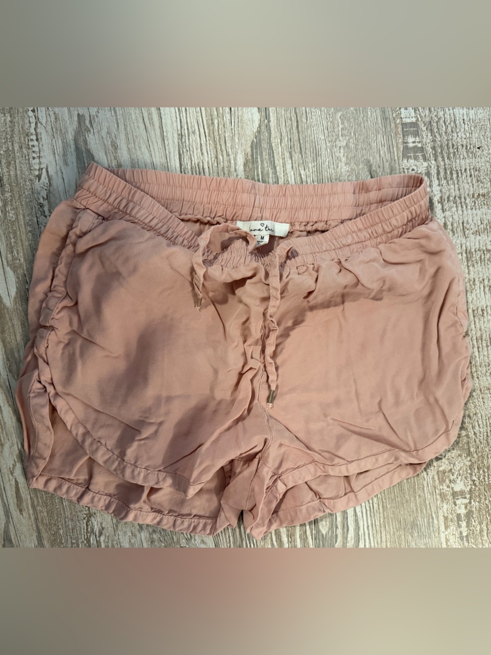 Love Tree Women's Dusty Rose Elastic Waist Athletic Shorts
